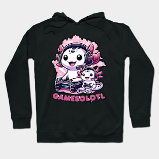 Cute gaming Axolotl Hoodie